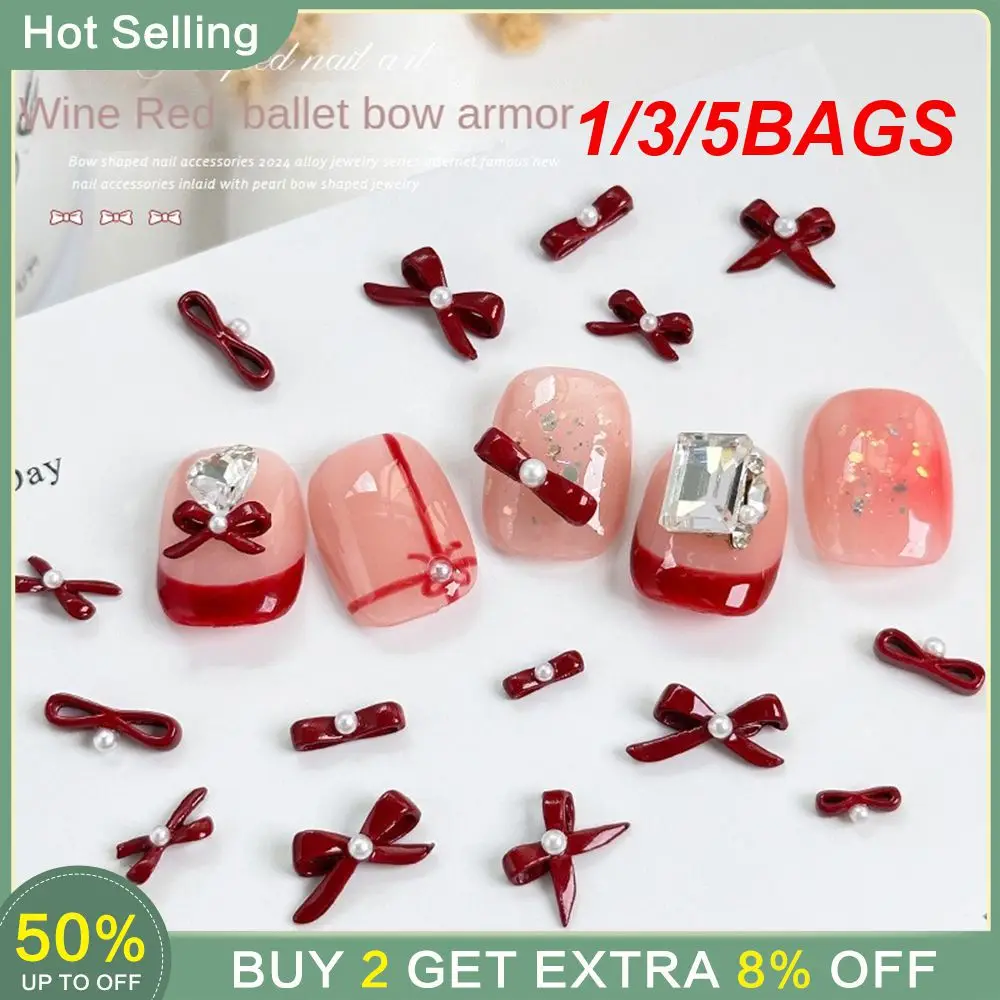 1/3/5BAGS Cherry Drill Long-lasting Wear Convenient Nail Accessories Holiday Nail Decoration Alloy Drill