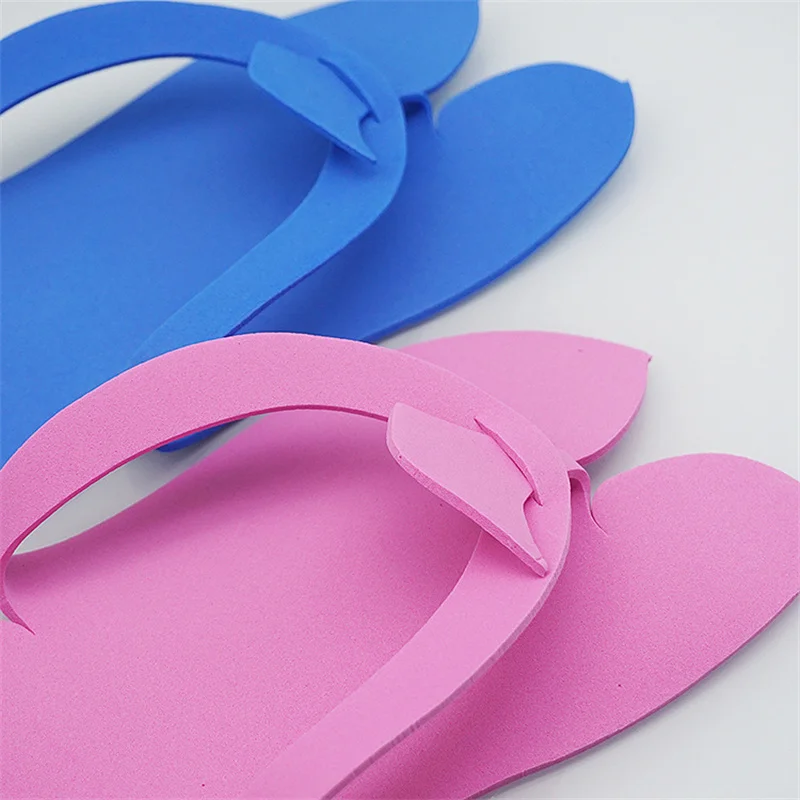 12/24 Pairs Random Color Disposable Foam Slippers Pedicure Slippper For Salon Hotel Pedicure Foot Flip Flop Slippers Wholesale