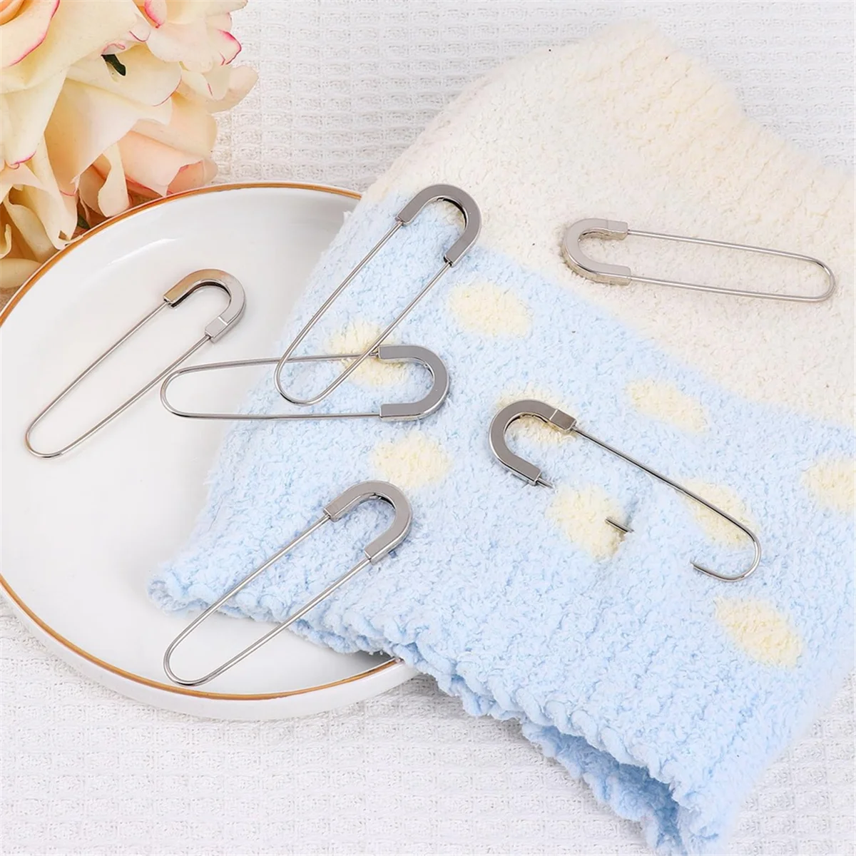 

AA98 Extra Large Safety Pins Heavy Duty 3 Inch-20 PCS Coilless Pins Sewing Pin Brooches-Giant Safety Pins, Silver