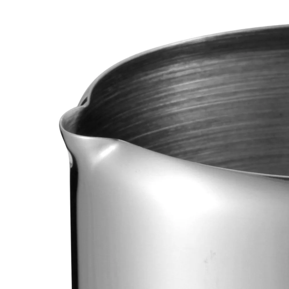 

1Pcs Stainless Steel Milk Cup Portable Silver 85.5ml Large Capacity Milk Pitcher Cup Rust Proof Dishwasher Safe