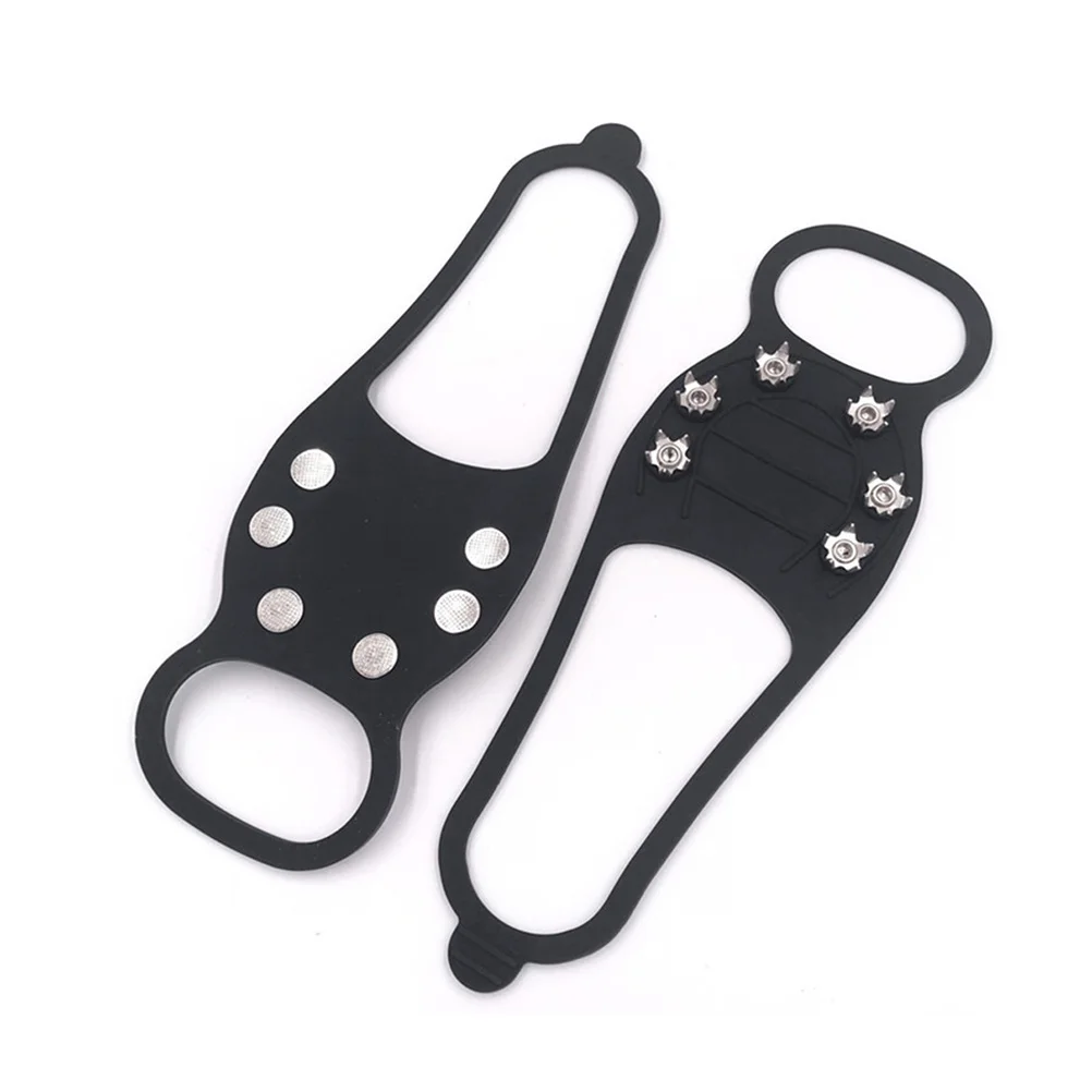 Outdoor Non-slip Shoes Cleats Grips 6 Teeth Cover Silicone Spikes Ice Snow Boots