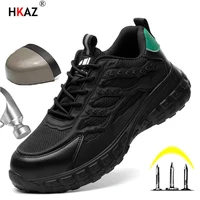 Zapatos de seguridad indestructibles de alta calidad, zapatillas de trabajo para hombres, botas de seguridad ligeras, botas de trabajo a prueba de pinchazos, zapatos con punta de acero