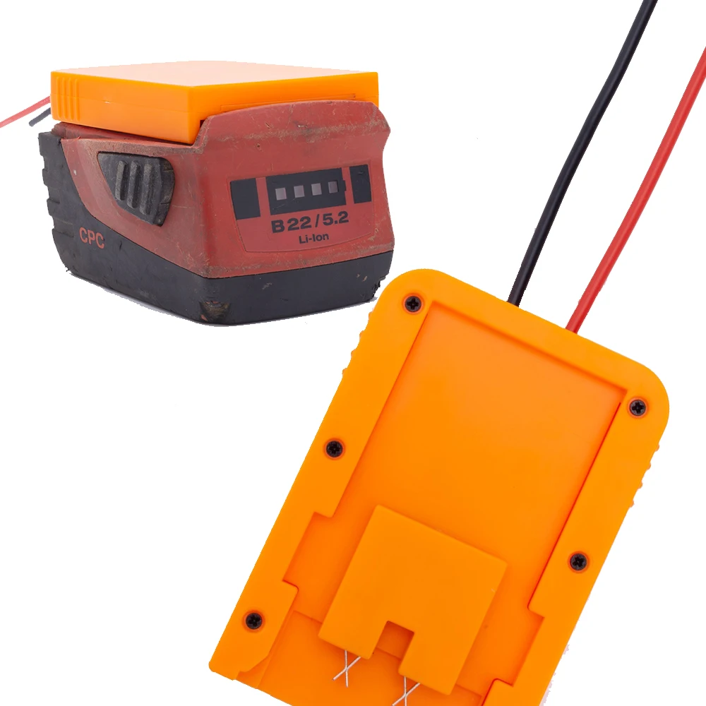 

1pcs DIY Adapter for HILTI B22 22v Volt CPC Battery Dock Power Wheel Connector Robotics 14AWG (Not include battery)