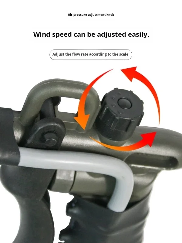 Pistola ad aria ionica antistatica industriale Volume d'aria regolabile ad alta pressioneRimozione efficiente della polvere staticaDesign ergonomico per l'officina