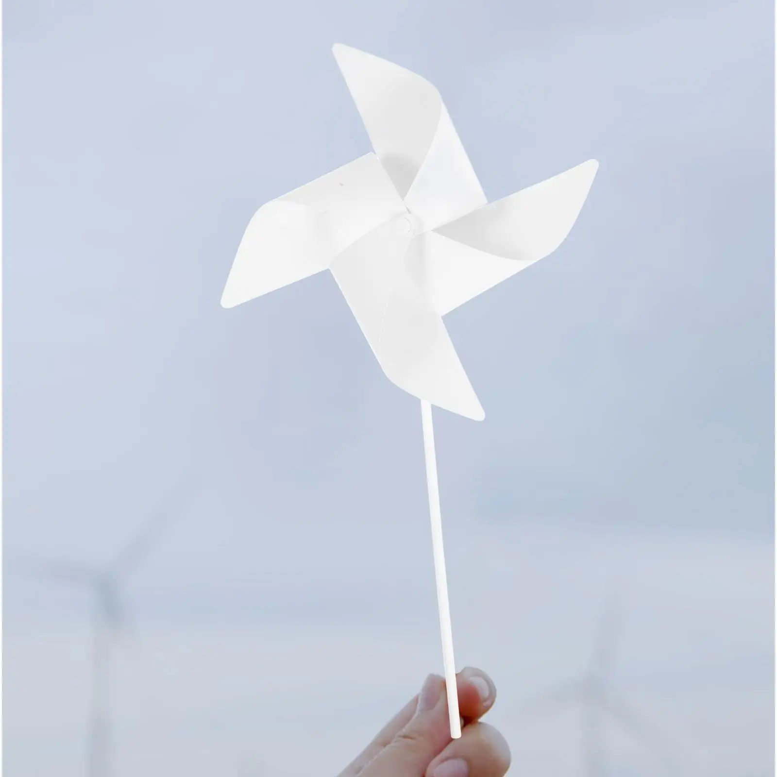 24pcs Blank Painting Windmills DIY Pinwheel Toys Graffiti Educational Windmills