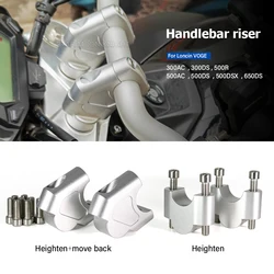 Handlebar Riser Clamp For Loncin VOGE 300AC 300DS 500R 500AC 500DS 500DSX 650DS 500 R  AC DS DSX Handle Bar Drag Extend Adapter