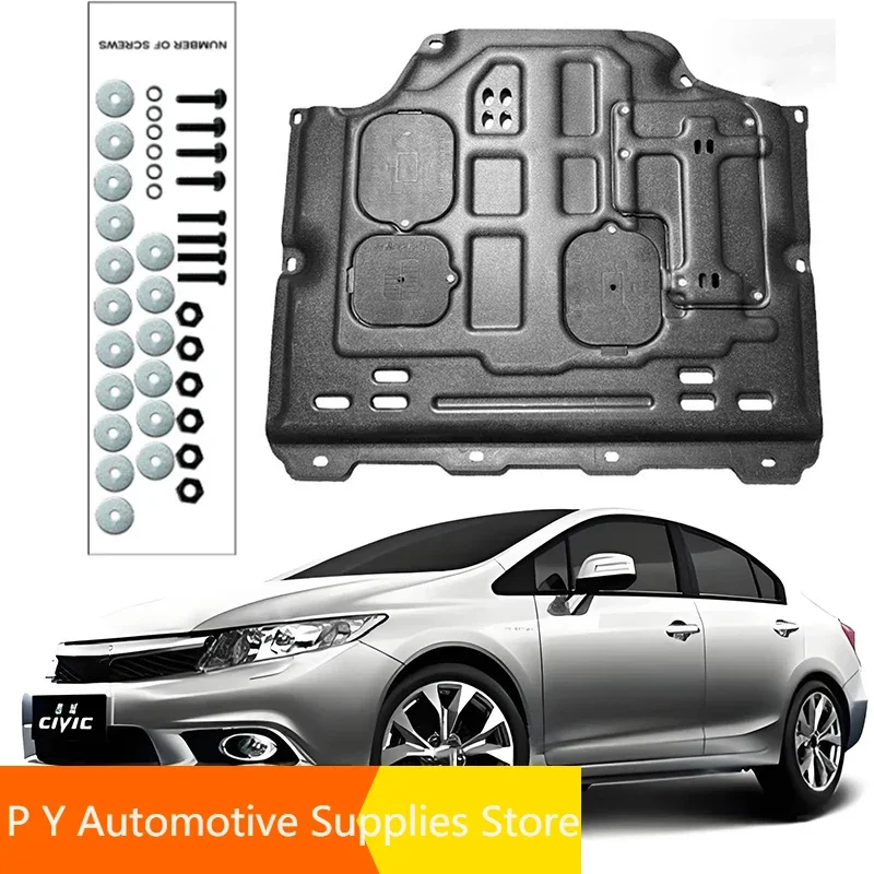 Car Accessories Black Under Engine Guard Mudguard Board Splash Shield Mud Fender Plate Panel For Honda CIVIC 2016-2021 10H 1.5T