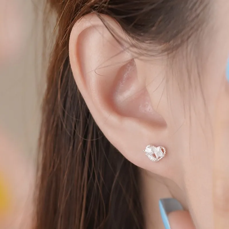 

VENTFILLE 100% стерлингового серебра 925 пробы, серьги с сердечком для женщин, классические серьги со звездами в стиле минимализм, офисные украшения, подарок, Прямая поставка