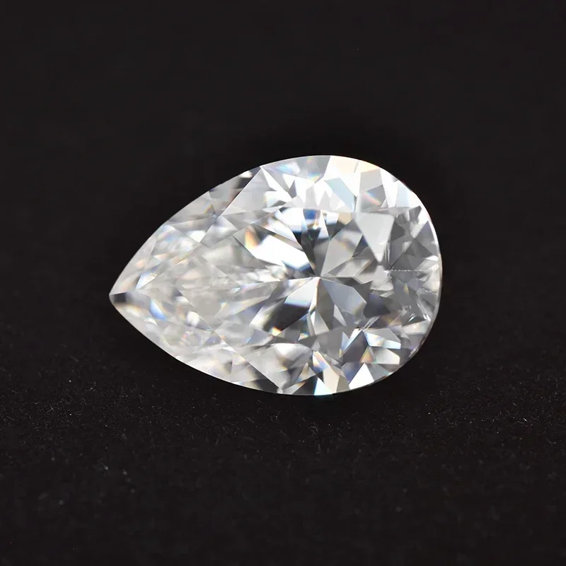 

Moissanite Stone Pear Cut 0.1ct To 5ct D Color VVS1 Lab Grown Diamond Advanced Jewelry Making Materials with GRA Certificate