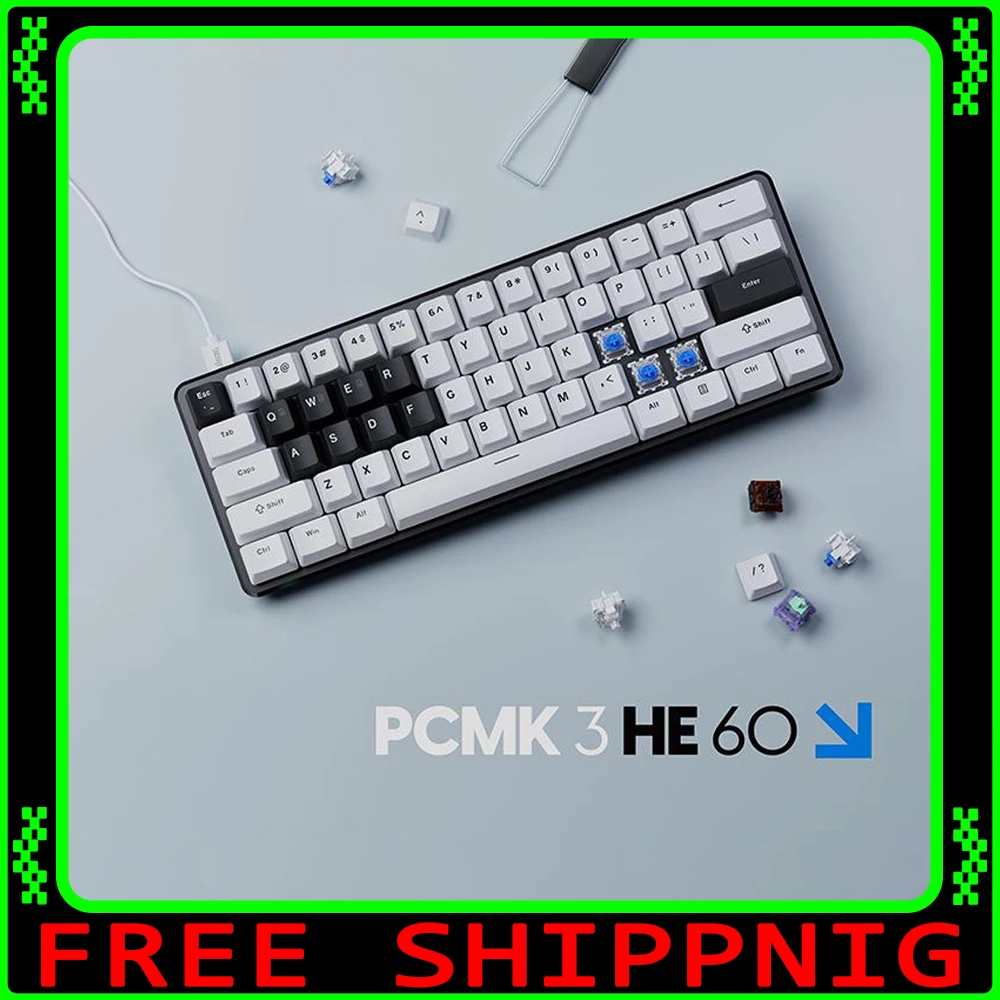 

Pulsar PCMK 3 HE 60 Magnetic Switch Keyboard Wired Mechanical Keyboards 8000Hz RT0.01mm Gaming Keyboard Valorant PC Accessories