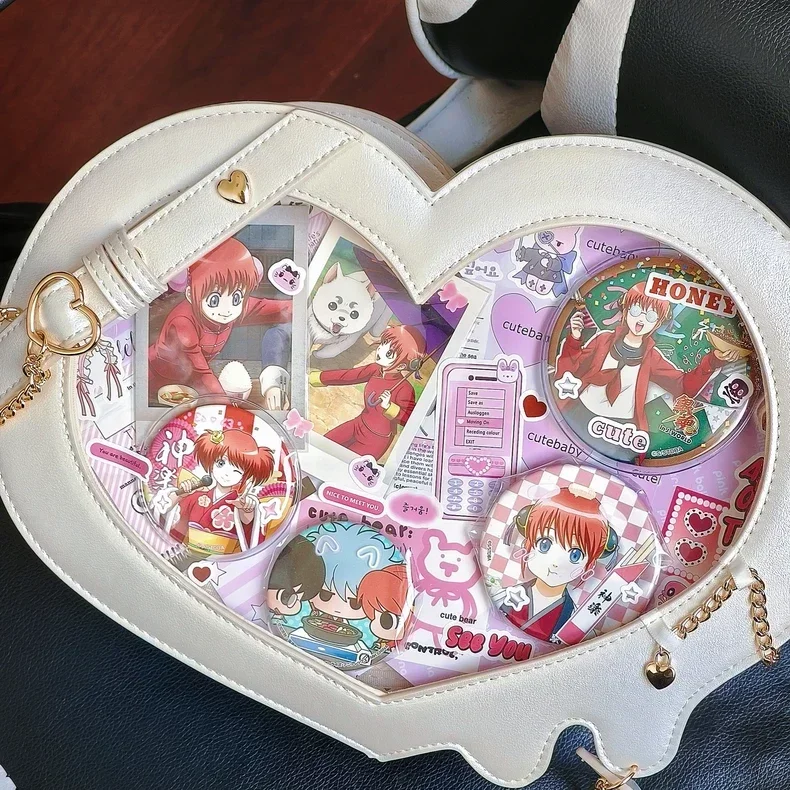 Japanese Cute Red Heart Devil Lolita JK Itabag Backpack Bags Single Messenger Shoulder Bag Birthday Gift 2024