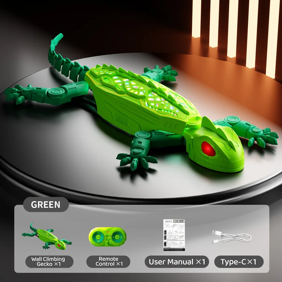 New 2.4g Remote-controlled Wall Climbing Gecko Electric Simulation Lizard Chameleon Remote-controlled Wall Climbing Car Toy
