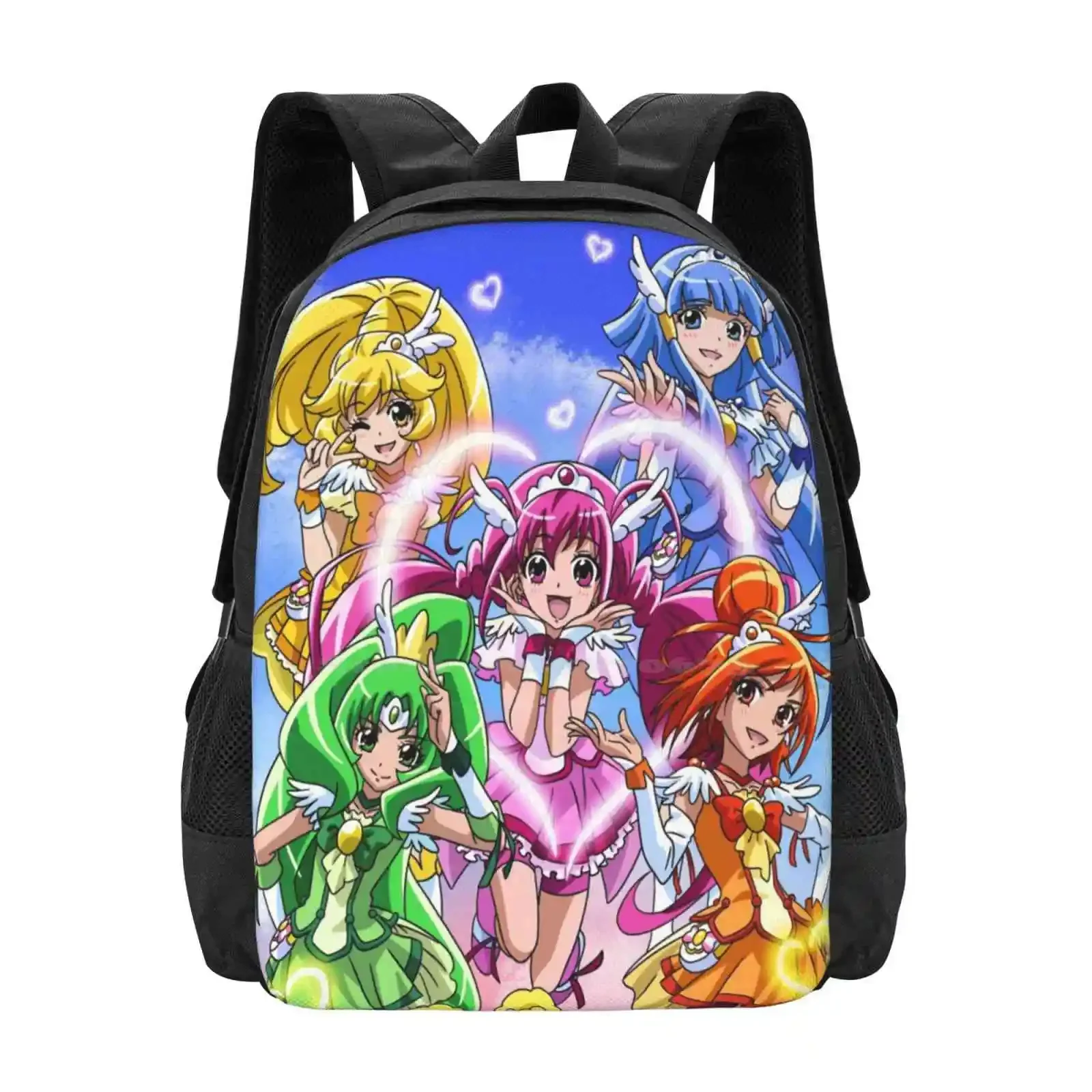 

Precure Smile 3D Print Design Backpack Student Bag Precure Pretty Cure Anime Manga