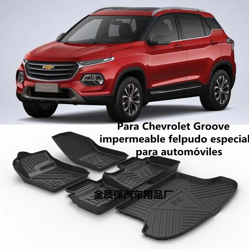 Para Chevrolet Groove Waterproof PAD All-Weather GROOVE Floor foot Mat trunk mat Full Set Trim to Fit For GROOVE waterproof mats