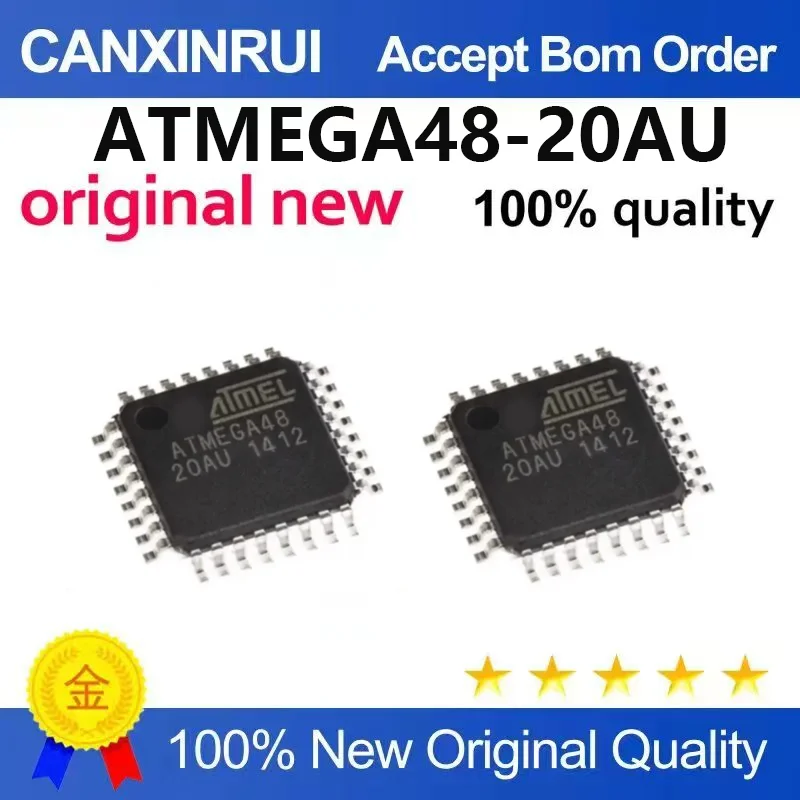 (5pcs-100pcs)Brand new original ATMEGA48-20AU microcontroller microcontroller IC chip SMT QFP32