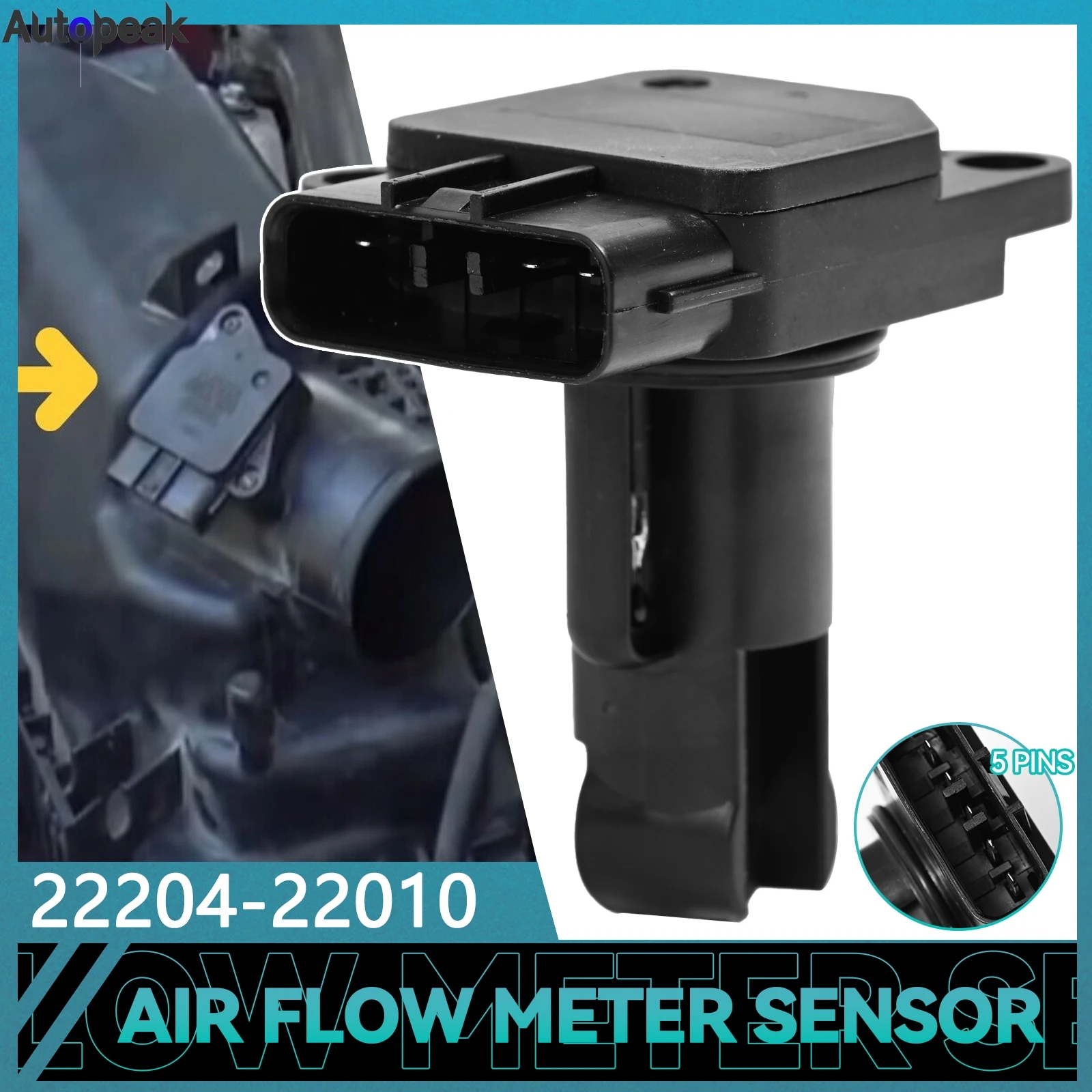 

Mass Air Flow Sensor Meter 22204-22010 22204-0C020 22204-0J010 For Toyota Lexus Avalon Camry Tacoma Corolla RAV4 Prius Yaris MR2