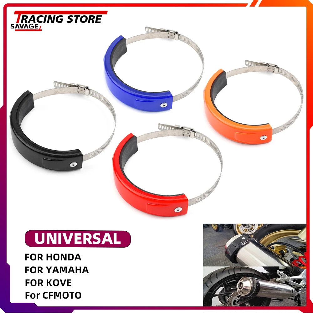 

Universal Motorcycle Exhaust Protector Heat Shield Guards For 100MM-140MM Circular Exhaust For HONDA For YAMAHA For KOVE For BMW