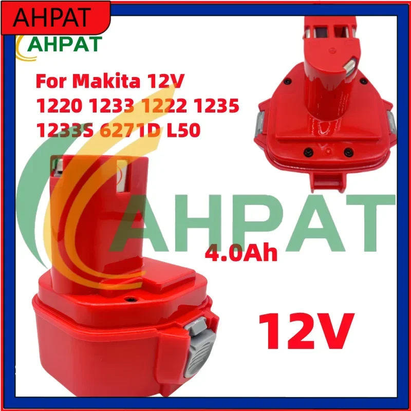 2026Powtree ni-mh 12 فولت 4.0Ah لماكيتا 12 فولت ni-mh بطارية أدوات كهربائية استبدال الحفر Bateria PA12 1220 1222 1235 1233 البطارية