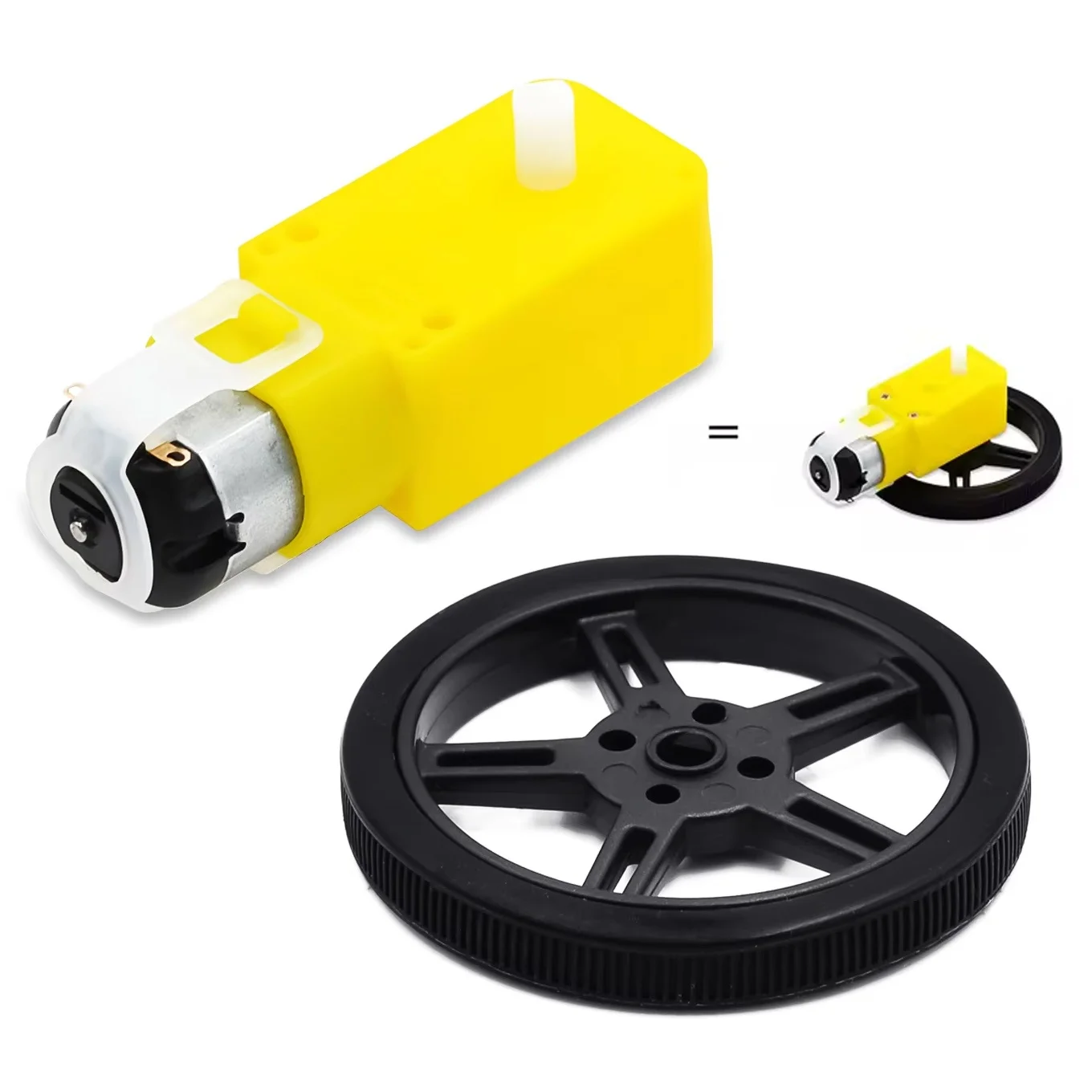 5908 Silicone tire compatible robot smart car 360-degree 9G steering SG90 LEGO TT motor