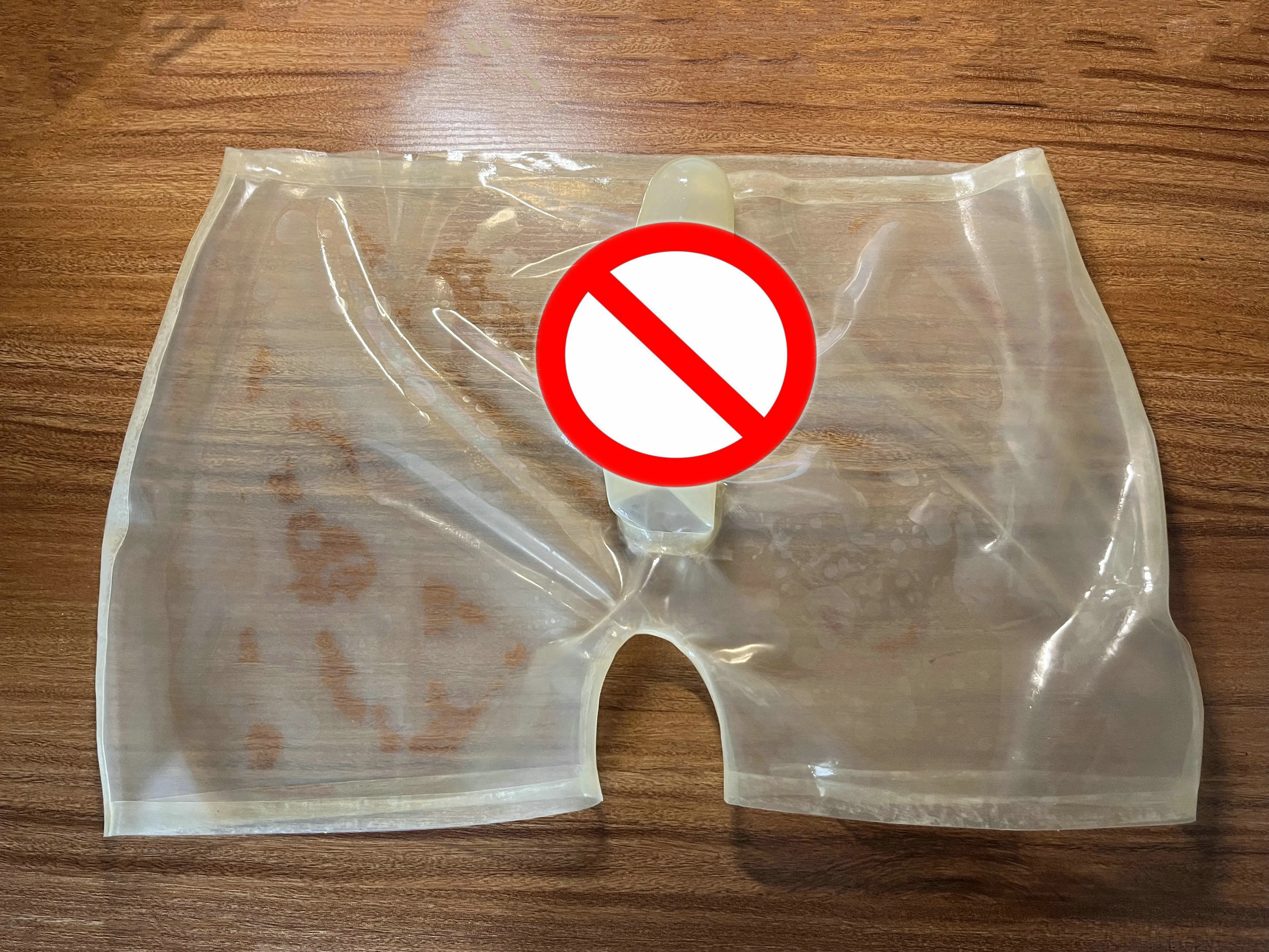 Sexy Transparent Men's Latex Shorts Boxers Penis Condom Rubber Briefs Fetish Underwear