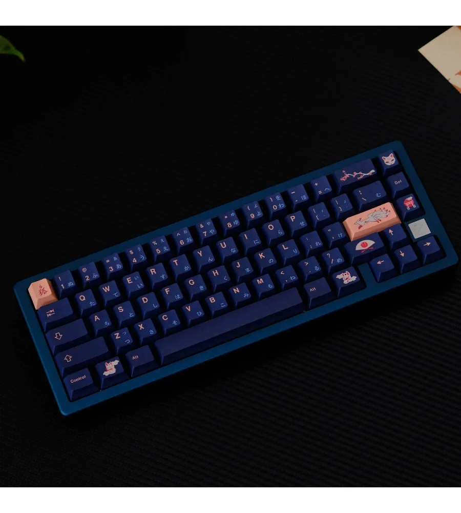 Fox keycap 129 key PBT material original height five-sided sublimation process suitable for a variety of mechanical keyboards