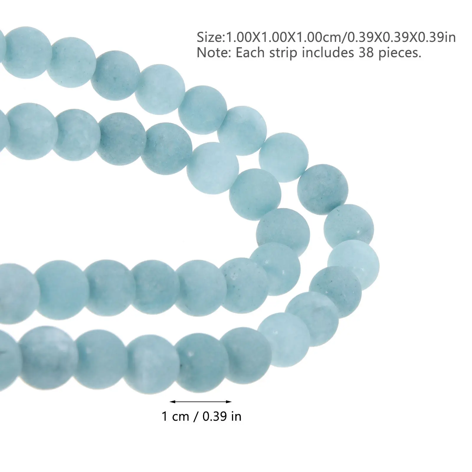 2 Strips Smoked Aquamarine Stone Spacer Beads Loose Beads for Necklace Bracelet DIY Jewelry Making Crafts Spacer Bead