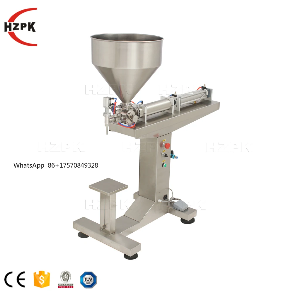 

Vertical Piston Cream Lotion Honey Paste Plastic Bottle Water Liquid Filling Machines specialized
