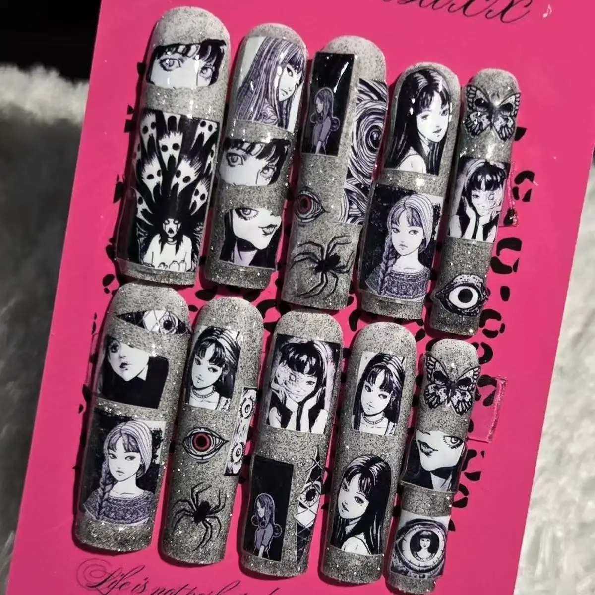 

TSC-381 Devil girl tomie 3D Nail Sticker Self-adhesive Cartoon Anime Characters Nail Decal Accessories for Home&nail Decor