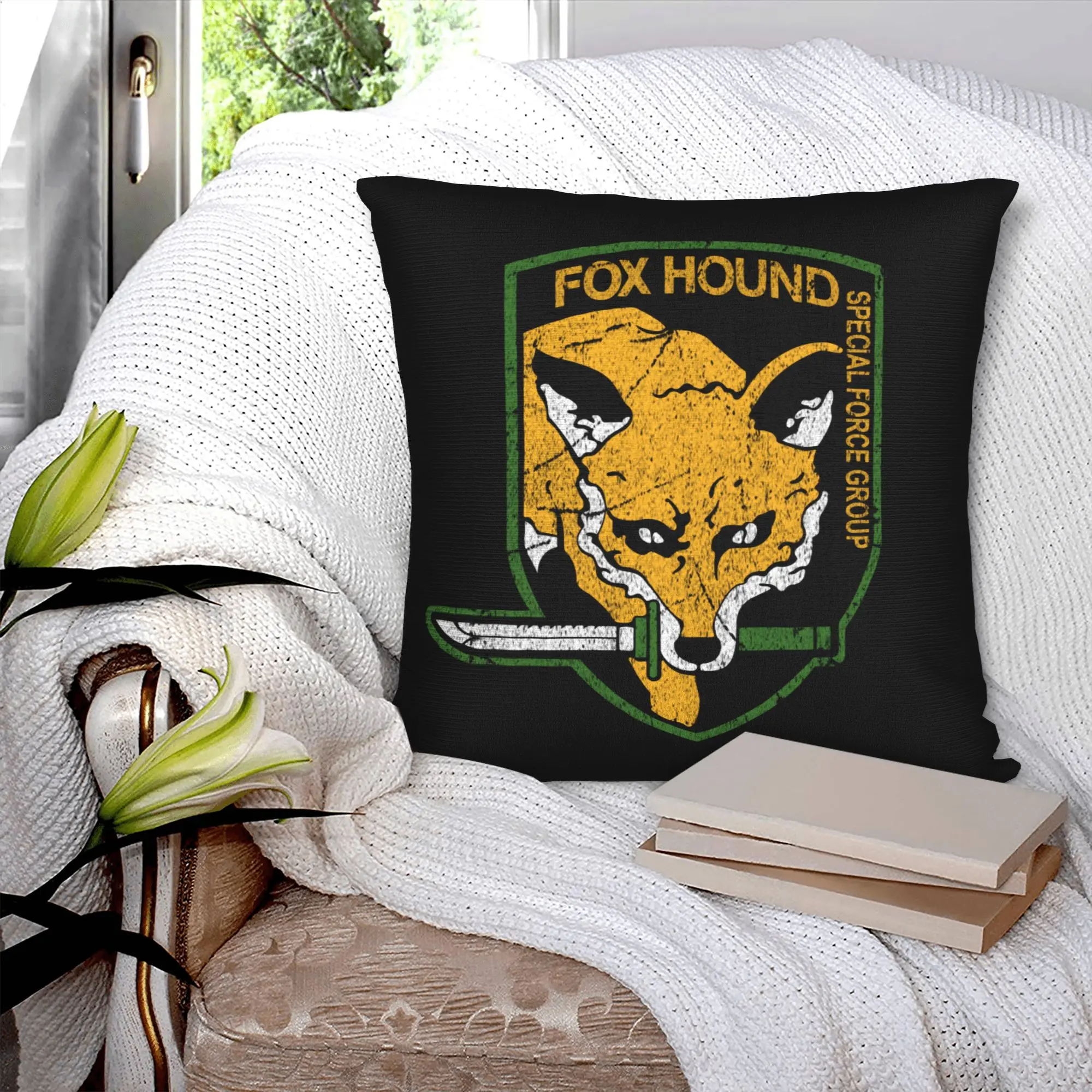 Metal Gear Solid Fox Hound Pillow Case 45x45cm Decorative Video Game Nordic Cushion Cover Soft Pillowcase