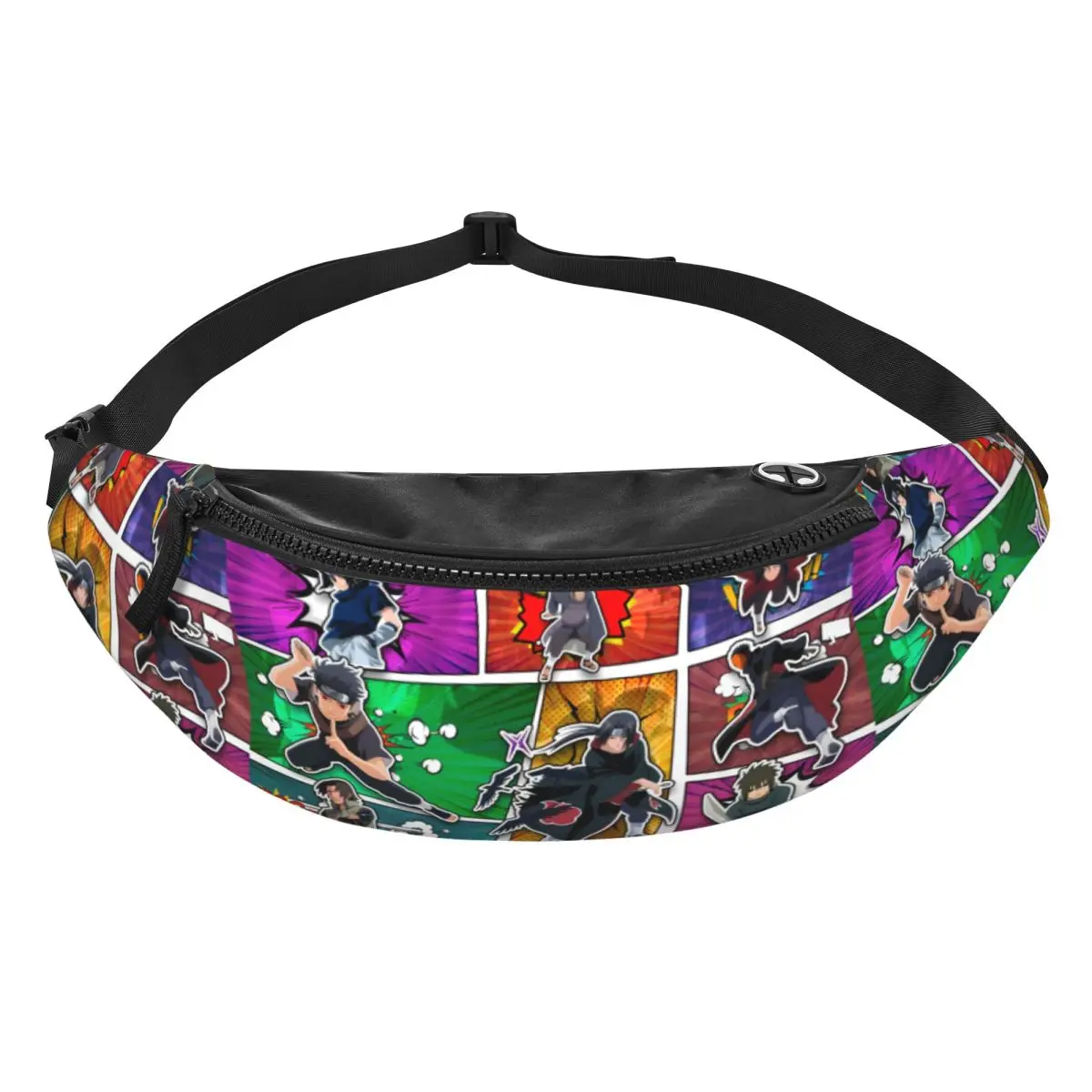 Nova Pochete Transversal Unissex Hot U-Uchihaes I-Itachies Eagle Manga Cartoons para Corrida, Celular e Dinheiro