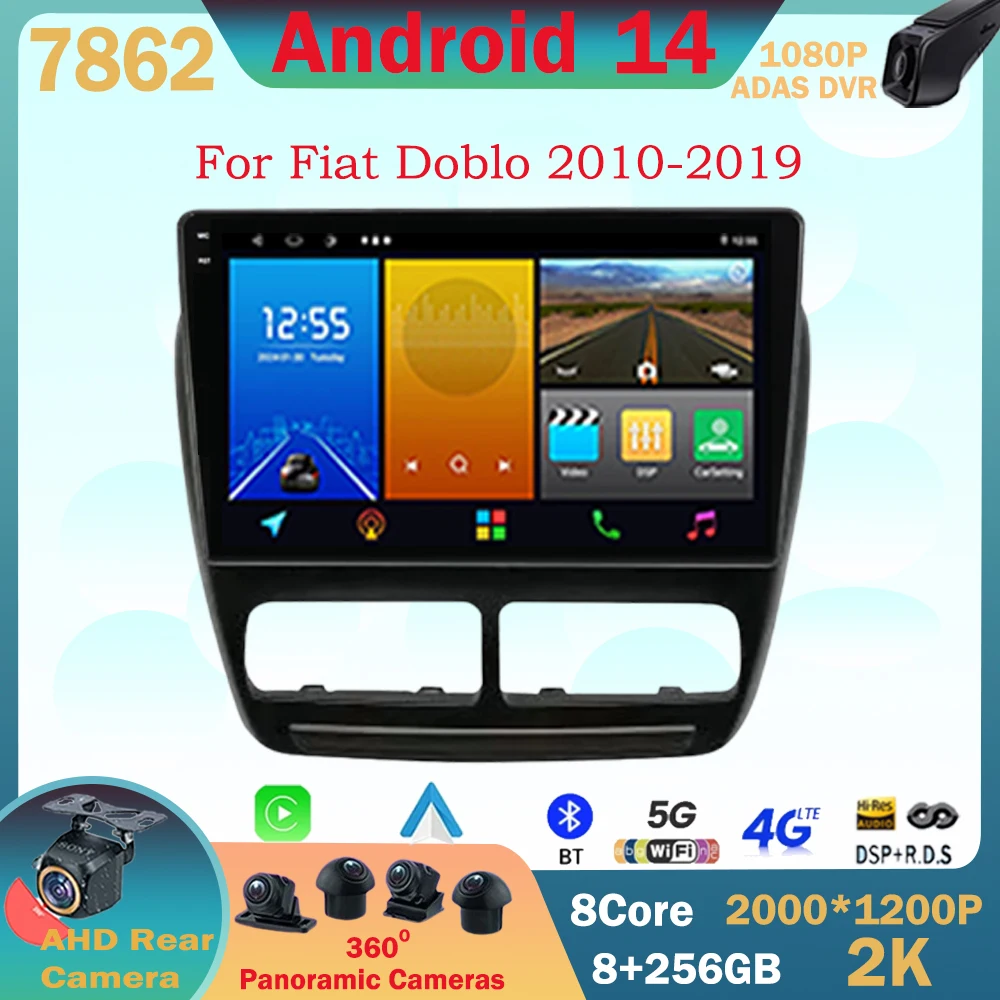 

Android 14 Car Radio For Fiat Doblo 2010 2011 2012 2013 - 2019 Multimedia Player GPS Navigation CPU HDR QLED Screen No 2din DVD