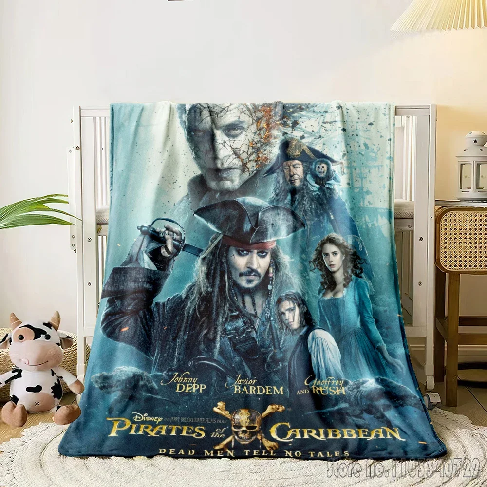 Pirates of the Caribbean 3D Printed Home Cute Kids Blanket Throw for Bed Sofa Decor Fleece Nap Blankets Boys Girls Children Gift