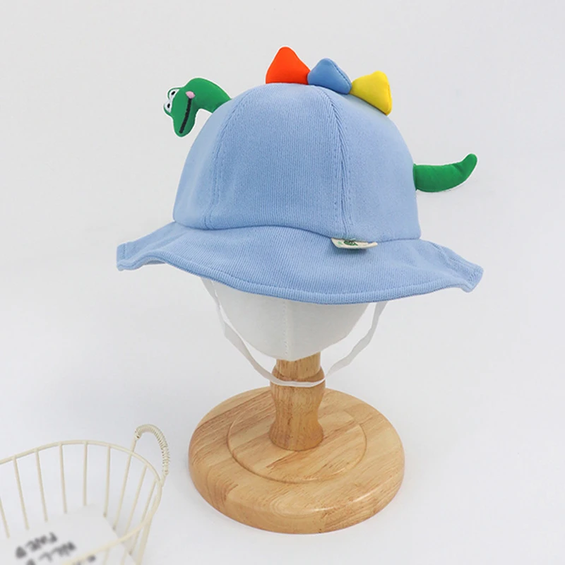 Spring Autumn Cartoon Dinosaur Baby Fisherman Hat Children\'s Sun Protection Cap Kids Toddler Boys Girls Baby Sun Hats