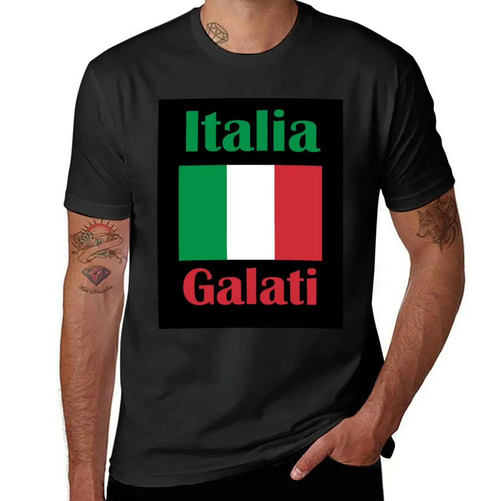 

Galati Italy T-shirt quick drying sports fans customs funnys T-shirts for men cotton