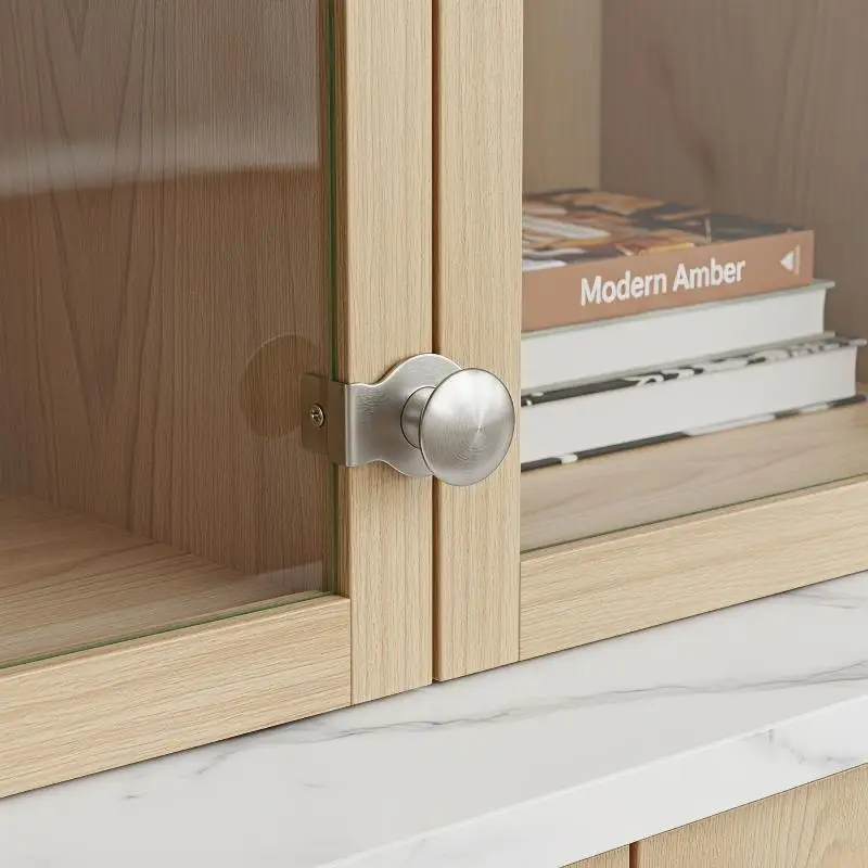 No Drill Stainless Steel Glass Cabinet Door Pull Anti Slip Waterproof Durable Handle for Shower Room Kitchen Cupboard Home