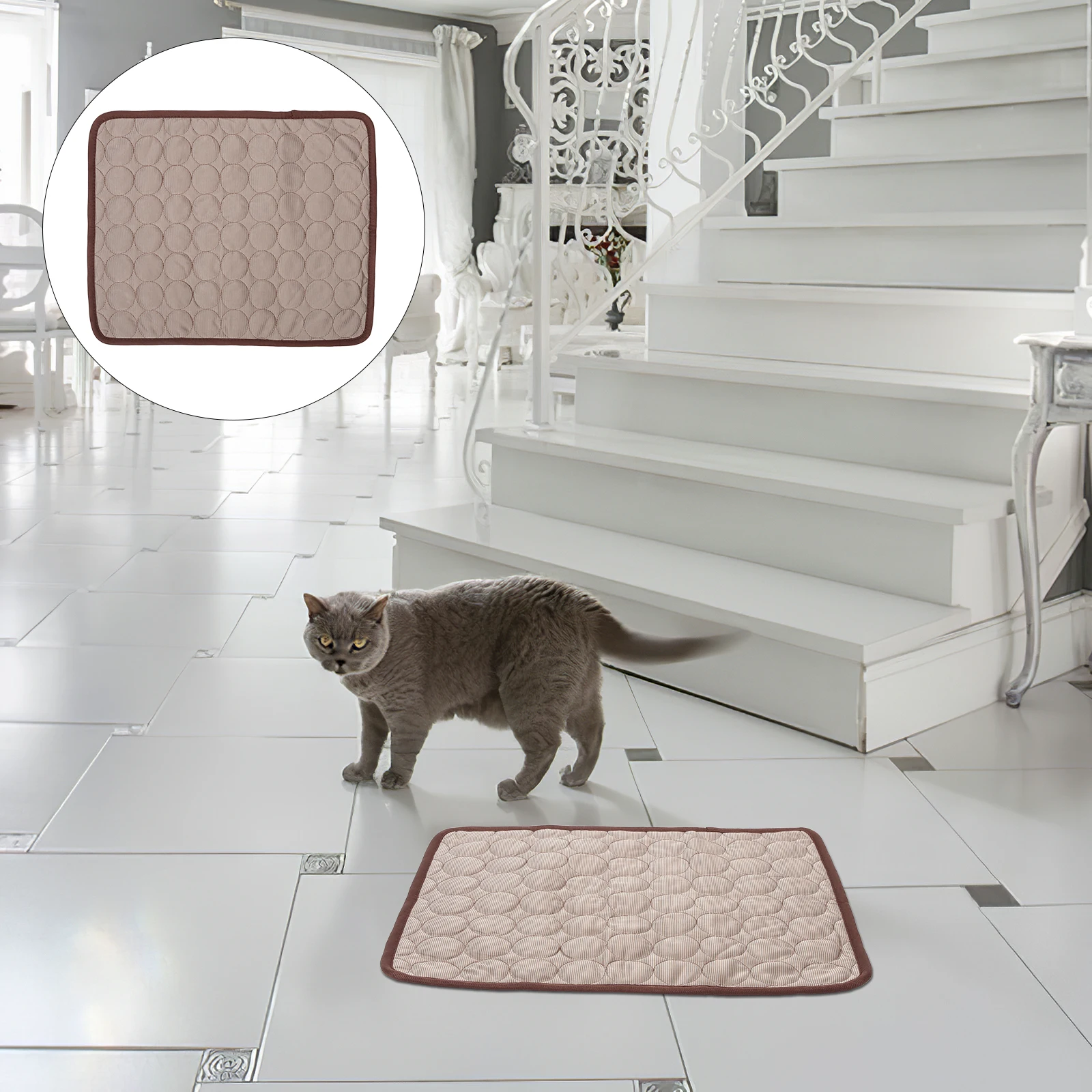 

Summer Mat Portable Pet Dog Cooling Indoor Bed Mats Puppy Pad for Cats to Sleep Dogs