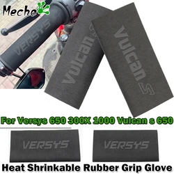 For VERSYS 650 1000 versys 300X Vulcan S 650 VN650 Motorcycle Accessories Nonslip Rubber Handlebar Heat Shrinkable Grip Cover