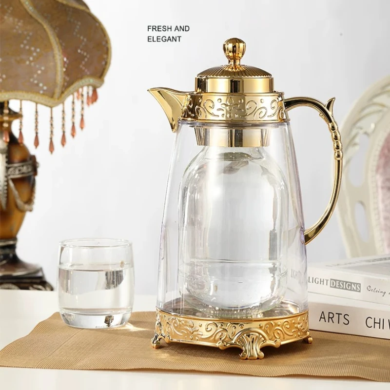 Nordic European large-capacity glass bottle bile cold kettle summer high temperature cool white open juice teapot cool kettle