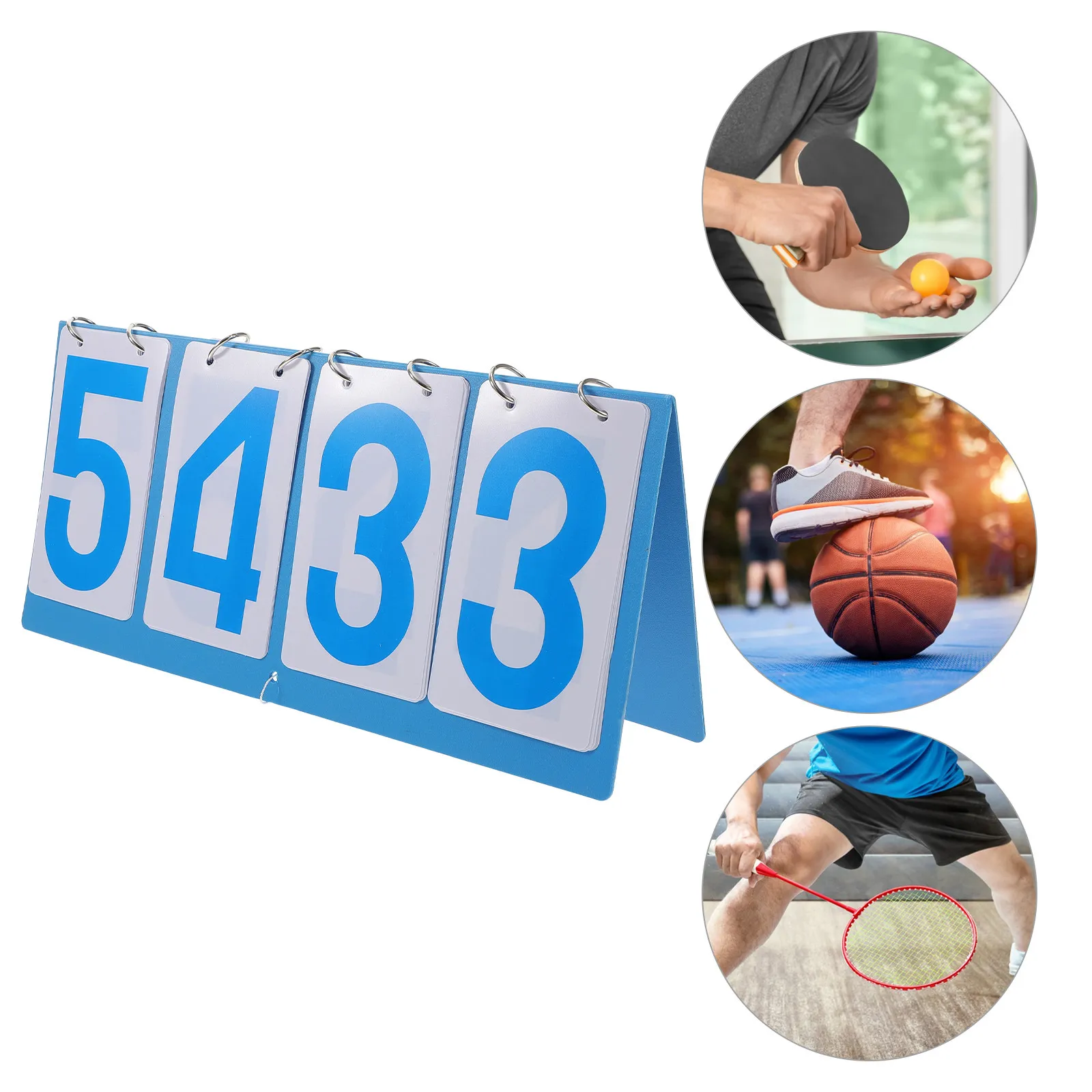 Scoreboard 4-Digit Flipper Professional Portable Sports Score Keeper Convenient Competition Score Board for Basketball Football