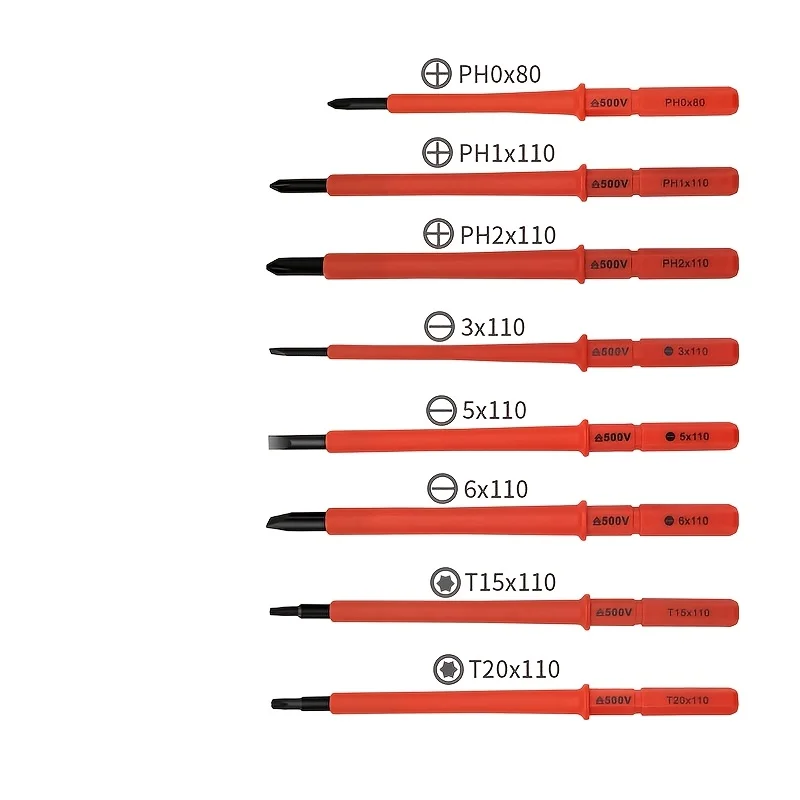 10Pcs Insulated Screwdriver Set Magnetic Phillips Slotted Torx Screwdrivers Kit Electrician Repair Tools for Household Woodwork