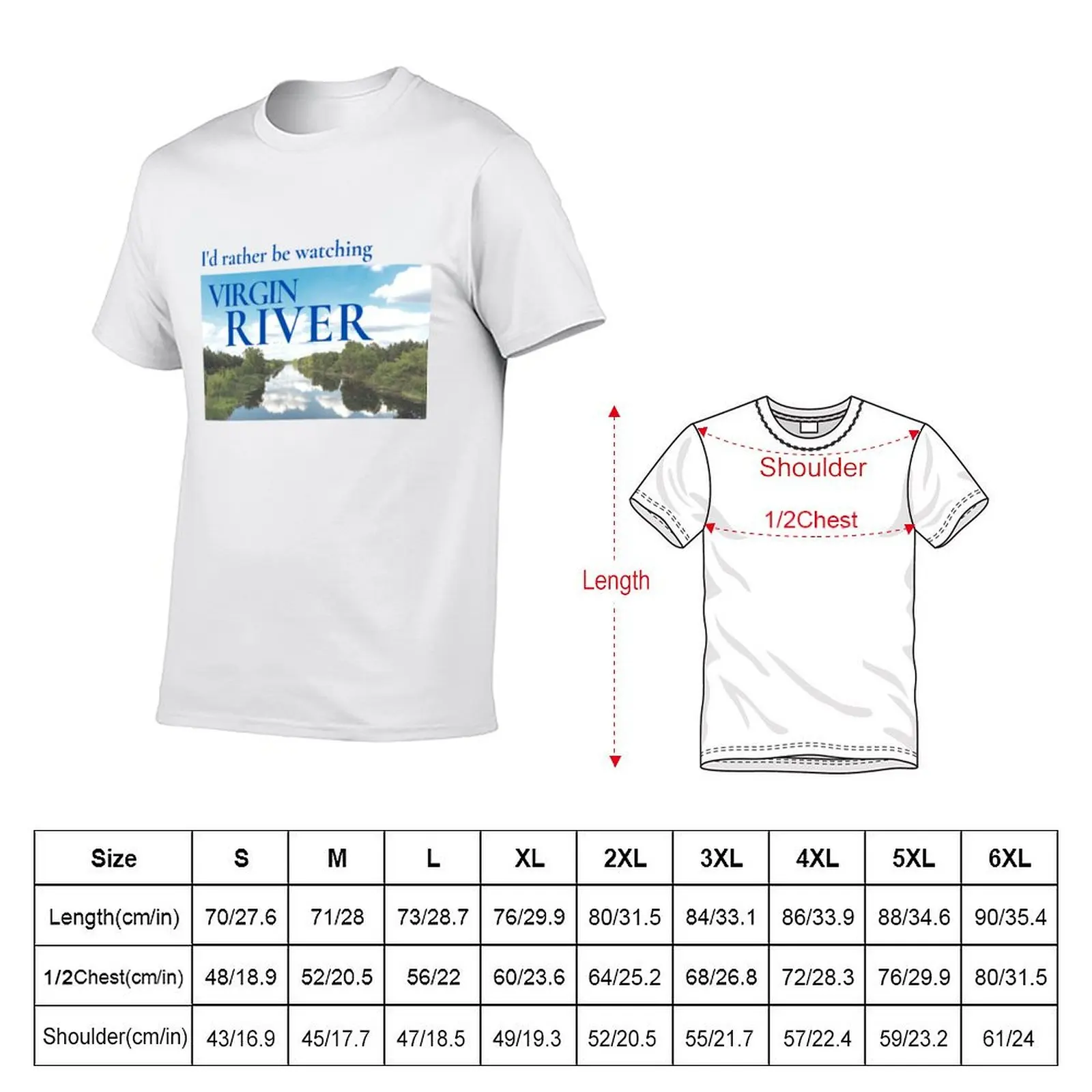 I_d rather be watching Virgin River T-Shirt Daily Wear Print T-Shirt