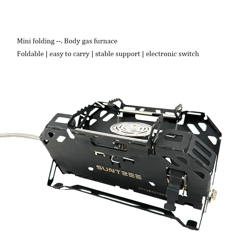 

Outdoor Foldable Camping Stove Portable Gases Burner Windproof Stove with Adjustable Valve Carrying Bag for Outdoor BBQ Cooking