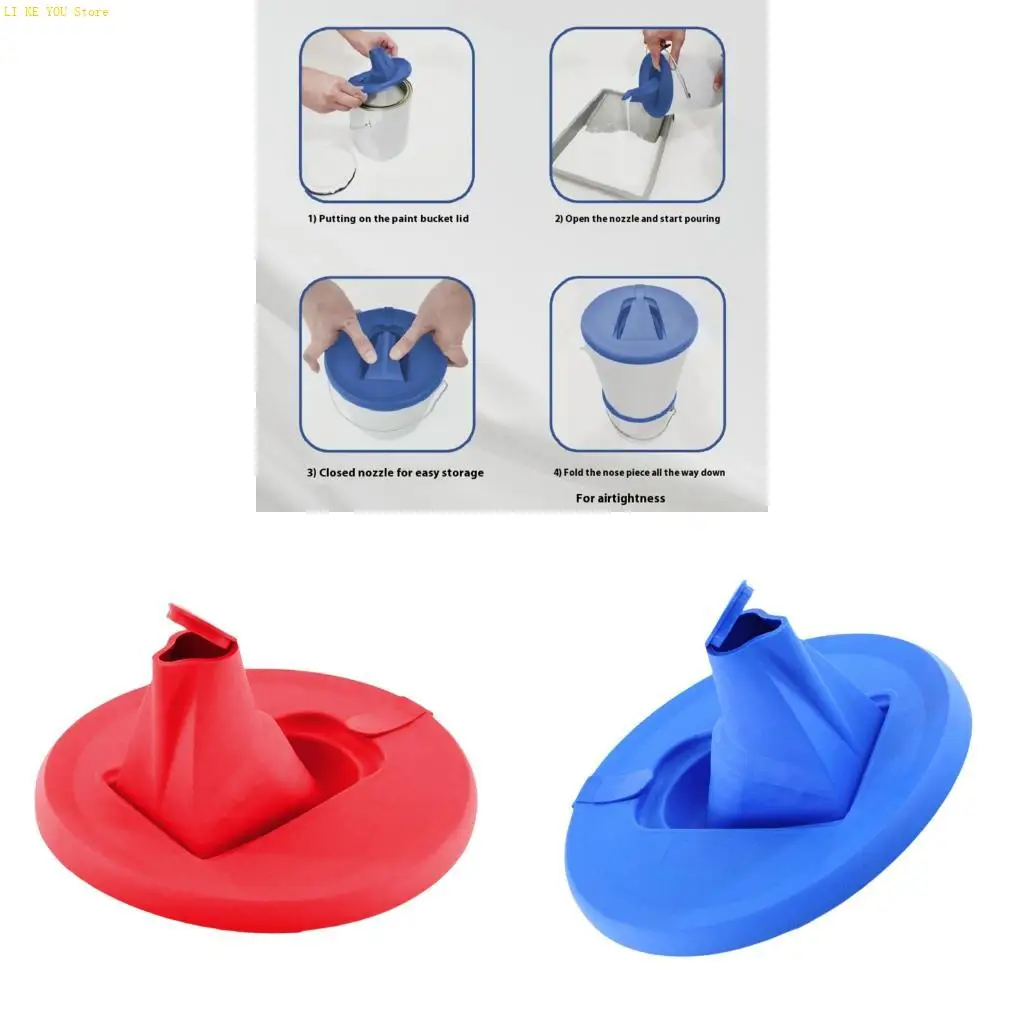 

W3JE Paint Can Lid Cover and Pouring Spout Dustproof and Leakproof Paint Can Lid