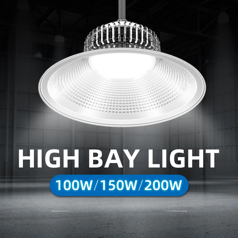 

LED Mining Lamp Factory Light High Power Fin Factory Warehouse Lighting Chandelier Industrial Workshop Super Bright Ceiling Lamp