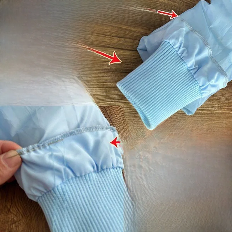 

Ветрозащитные удлиненные брюки с манжетами для взрослых и детей, с декоративными вставками и элементами декоративной строчки.