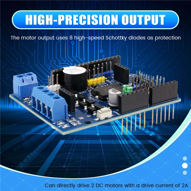 Superior-2X L298P DC Motor Drive Board Module L298P DC Motor Drive Shield Board Module 2A Dual H-Bridge 2 Way For Arduino UNO R3