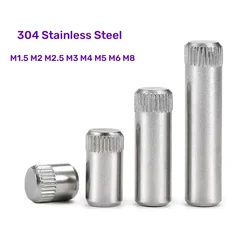2~30pcs Knurled Pin 304 Stainless Steel Cylindrical Dowel Shaft Pin Toy Connecting Rod Lock M1.5 M2 M2.5 M3 M4 M5 M6M8 Hinge Pin