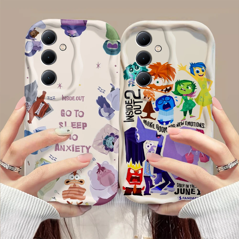 Cartoon InsideS Out 2 3D Wave Case For Xiaomi Redmi 13C 12 12C 10 10C 9 9C A1 A2 K50 K40 Note 13 12 11 10 Pro Plus 4G 5G Cover