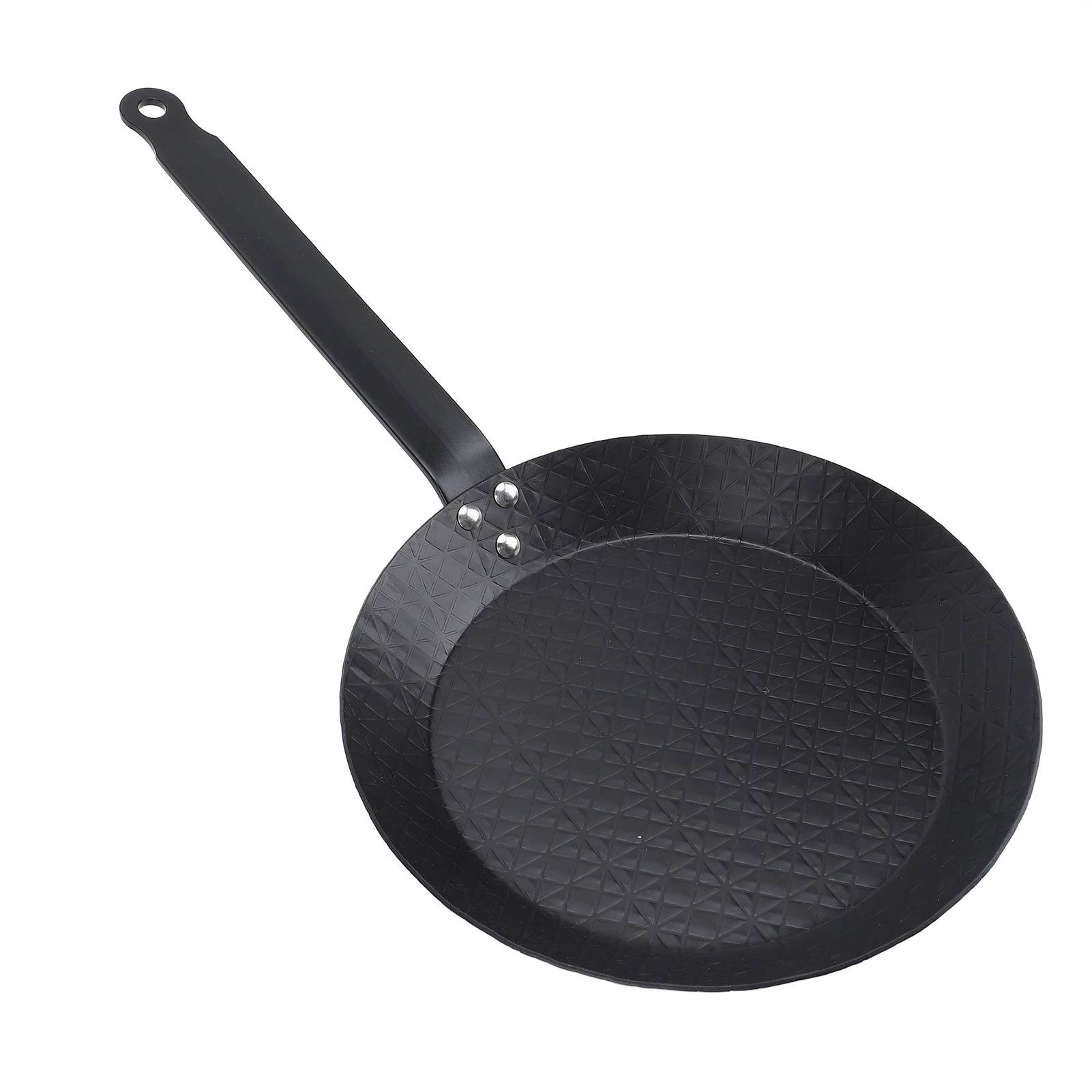 

20cm Carbon Steel Skillet Nonstick Frying Pan Smokeless Comfortable Grip for Indoor Outdoor Cooking Steak Egg Fish Vegetable
