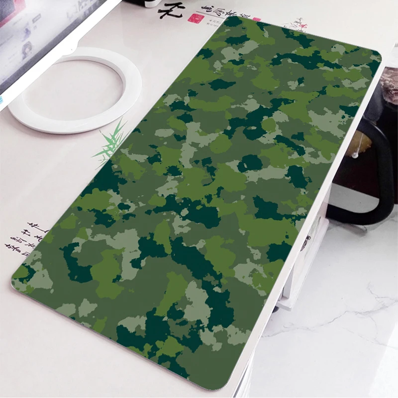 

Colorful Green Blue Camouflage Watercolor XXL Large Mouse Pad Computer Laptop Non-slip Office Keyboard Mats Desk Mat Mousepad